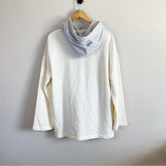 NWT Outdoor Voices Long Sleeve Dove Blue Bone White Oversized Hoodie Size XS - Picture 3 of 6